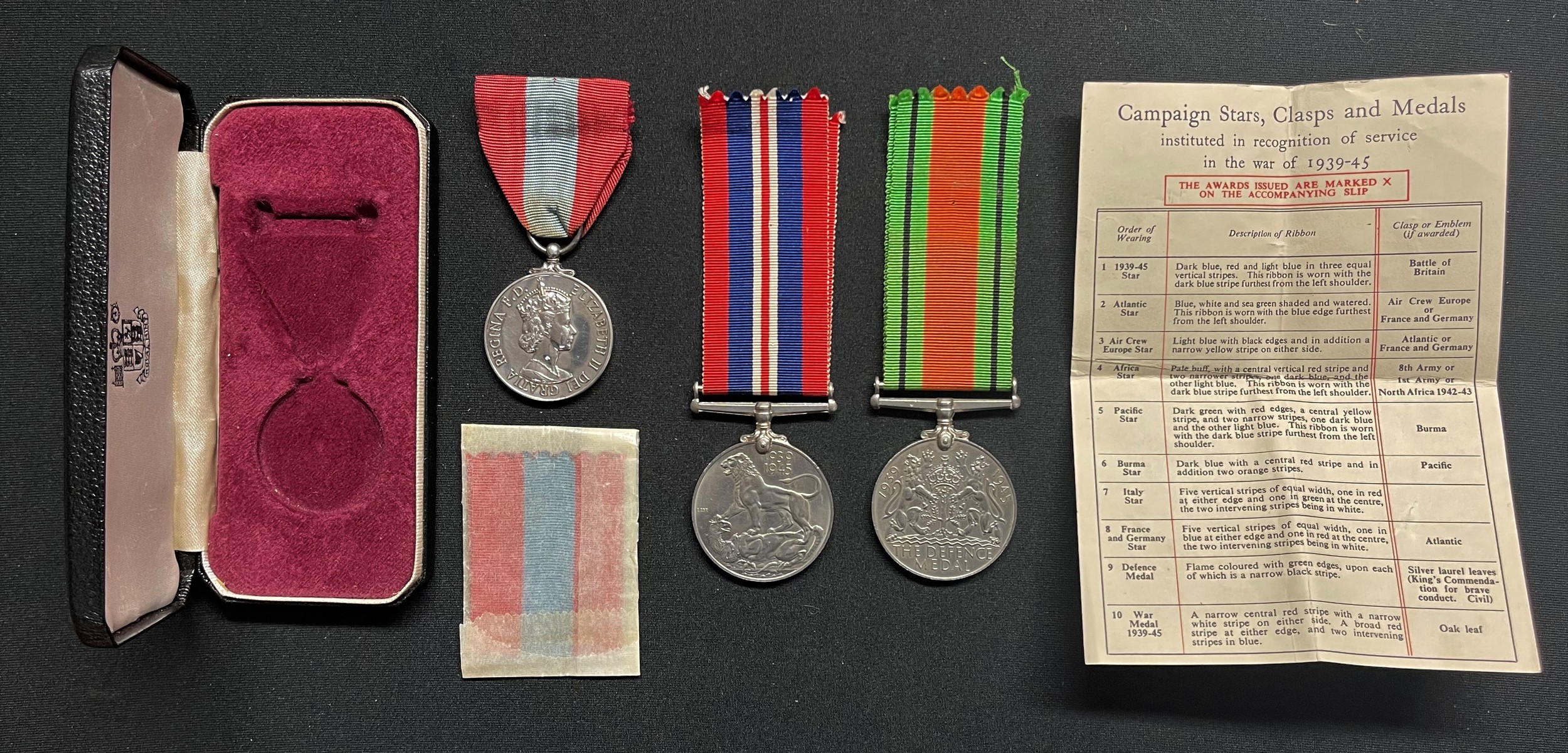 WW2 British RAF Medal Group to Leonard Reginald Thornhill comprising of War Medal and Defence - Image 2 of 3
