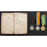 WW1 British War Medal and Victory Medal to 170652 Pte. E Haynes, Machine Gun Corps complete with