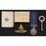 WW2 British GR VI General Service Medal with Palestine 1945-48 Clasp to Bdr. B German, RA.