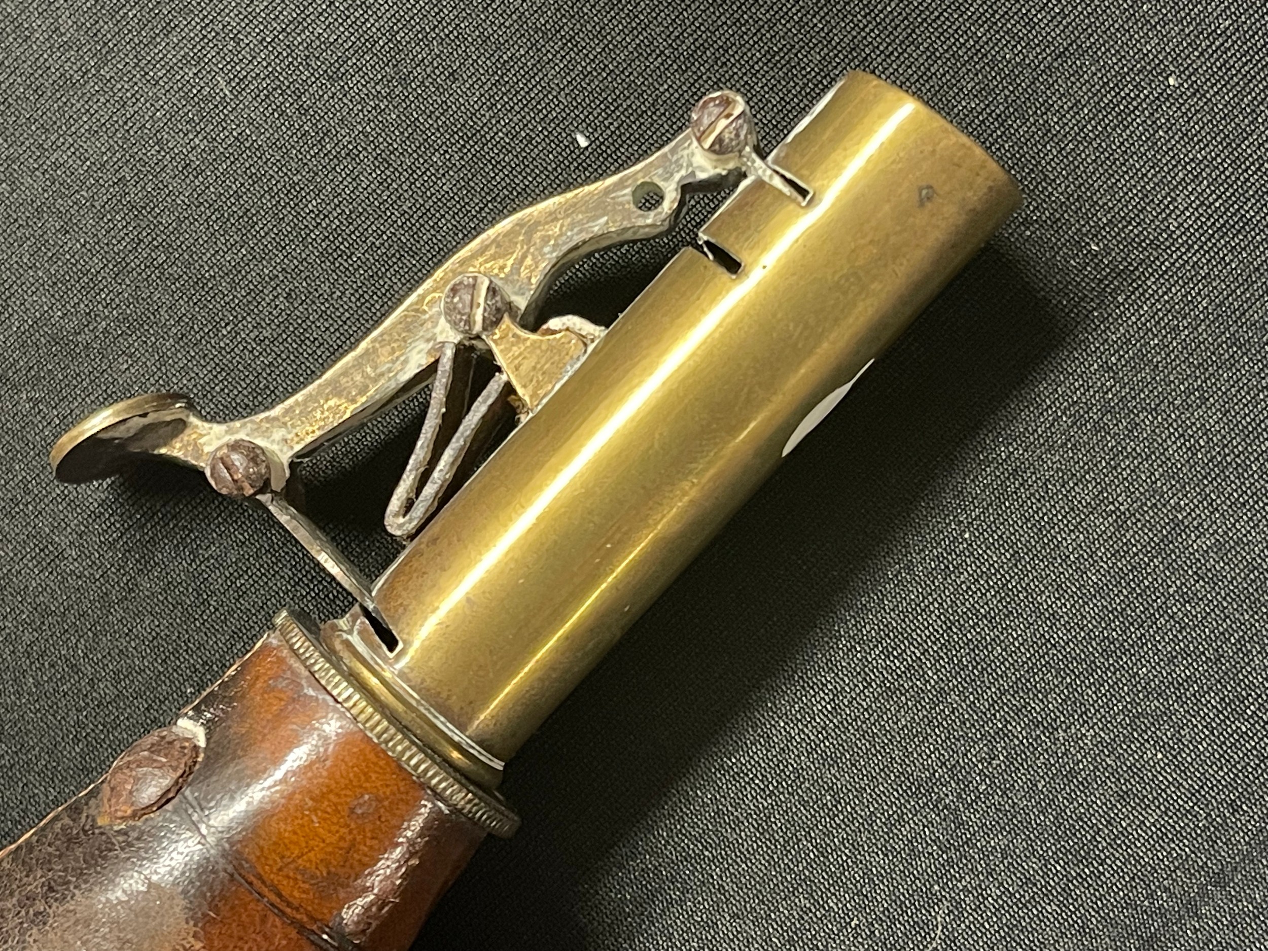 Percussion cap pistol with 190mm long barrel. Bore approx. 16mm. English Proof marks. Action will - Image 18 of 19