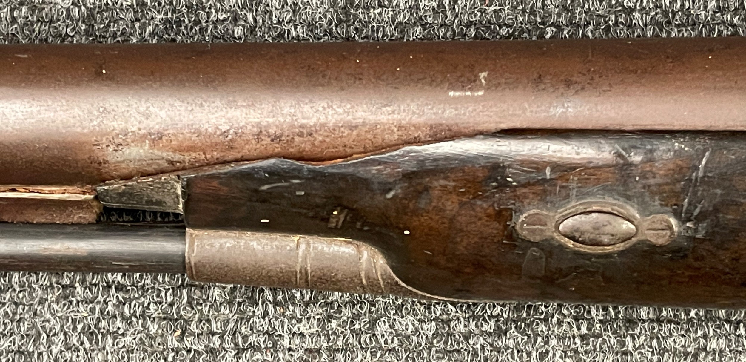 9 Bore Percussion Cap Muzzle Loading Single Barrel Shotgun with 101cm long barrel. No makers mark or - Image 6 of 17