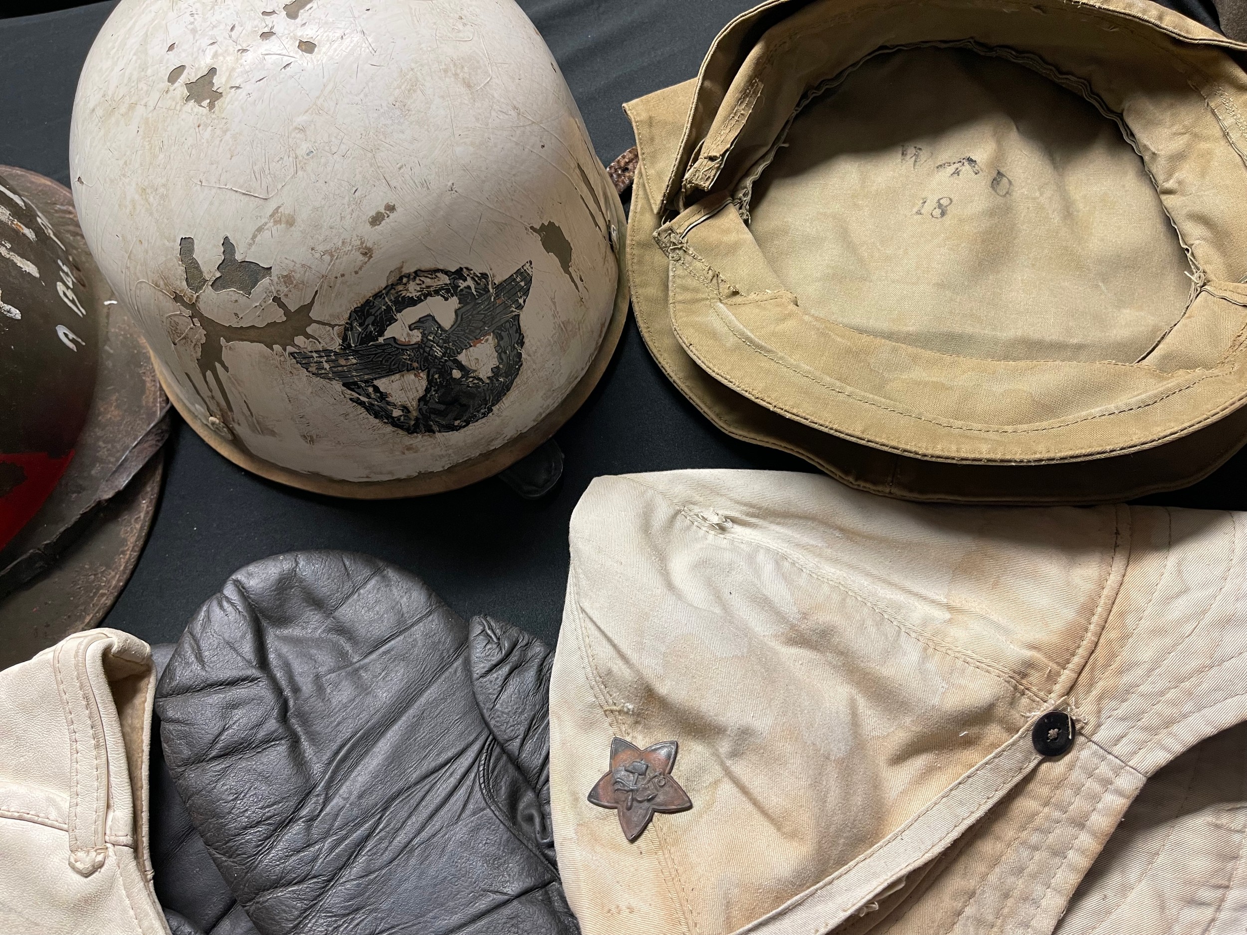 Reproduction Headgear collection to include: WW1 Russian helmet, WW2 French FFI Helmet, Danzig - Image 6 of 7