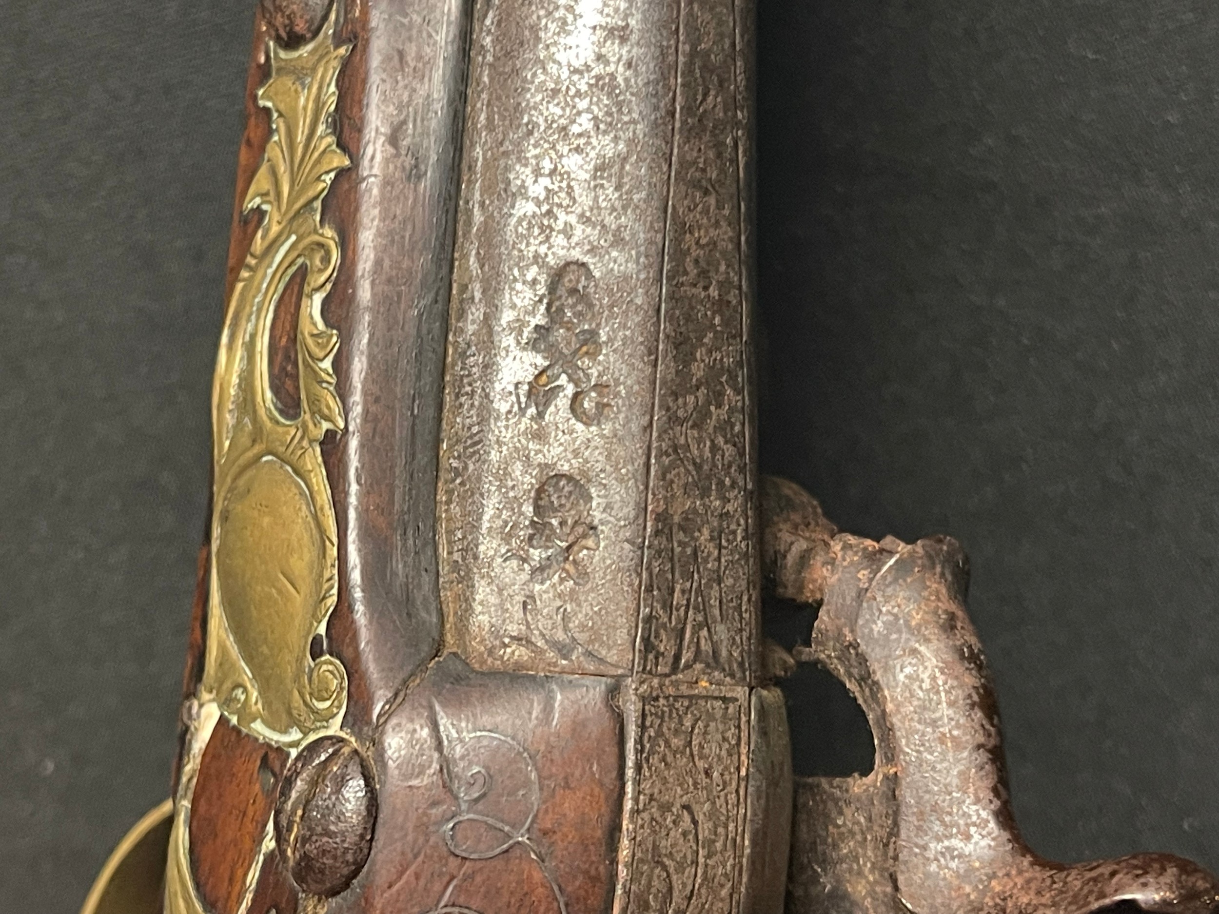 Percussion cap pistol with 190mm long barrel. Bore approx. 16mm. English Proof marks. Action will - Image 11 of 19