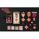 WW2 and later British Red Cross Proficency Civil Defence Medals Collection comprising of seven