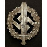 WW2 Third Reich Bronzes SA-Sportabzeichen - SA Sports Badge in Bronze. Maker marked "Karl Hensler,
