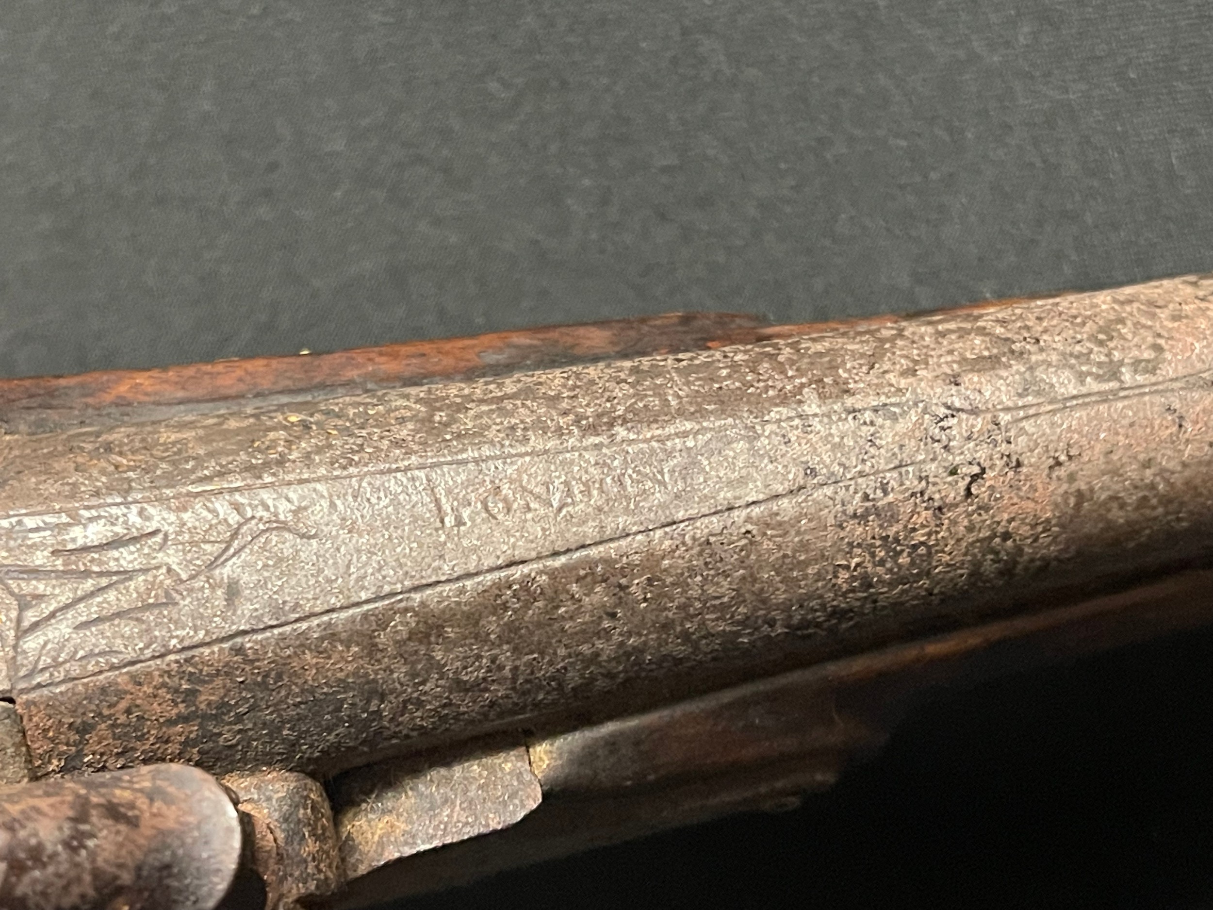 Percussion cap pistol with 190mm long barrel. Bore approx. 16mm. English Proof marks. Action will - Image 12 of 19