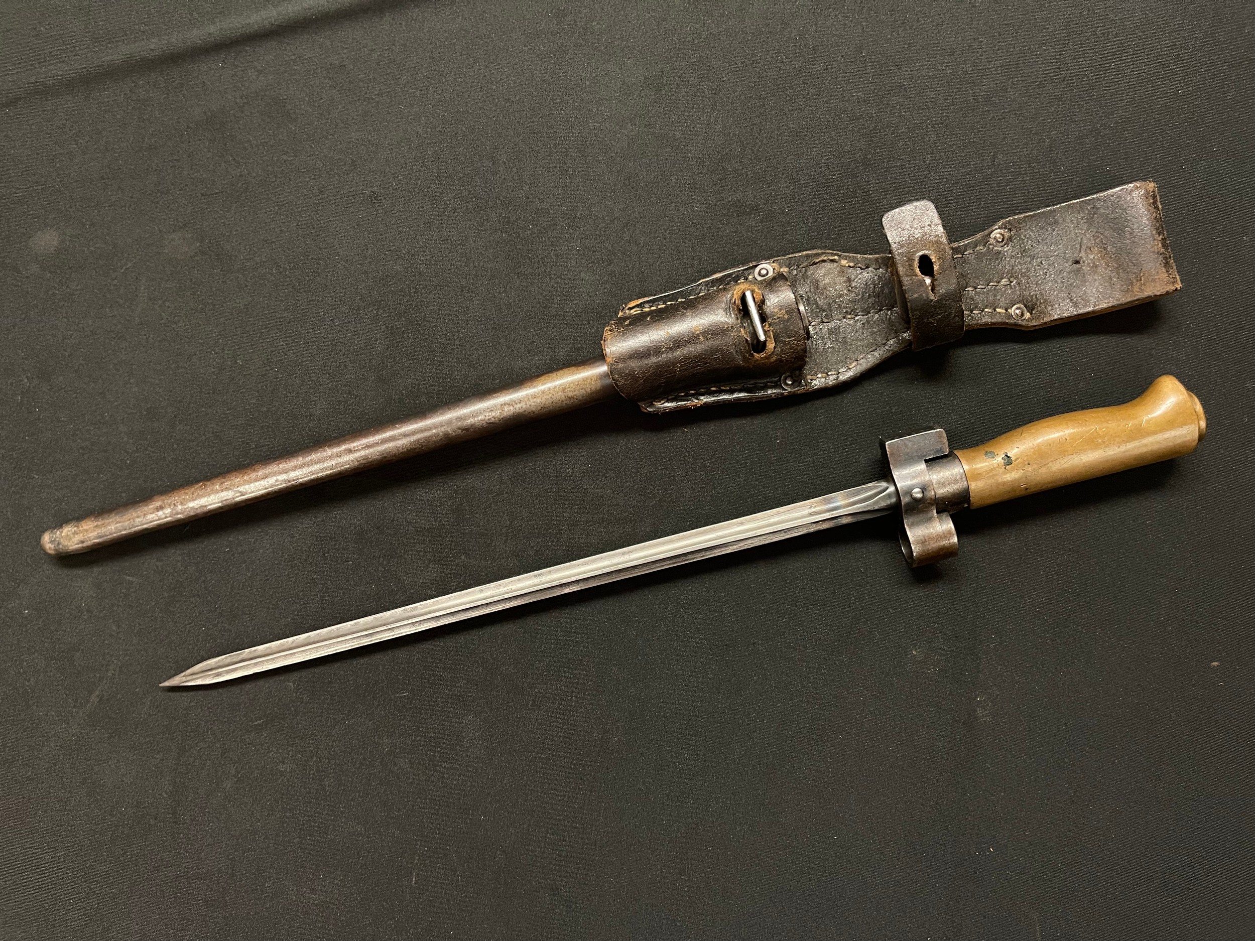 WW1 Imperial German Modified and shortened Captured French Lebel Bayonet with modified German K98 - Image 5 of 13