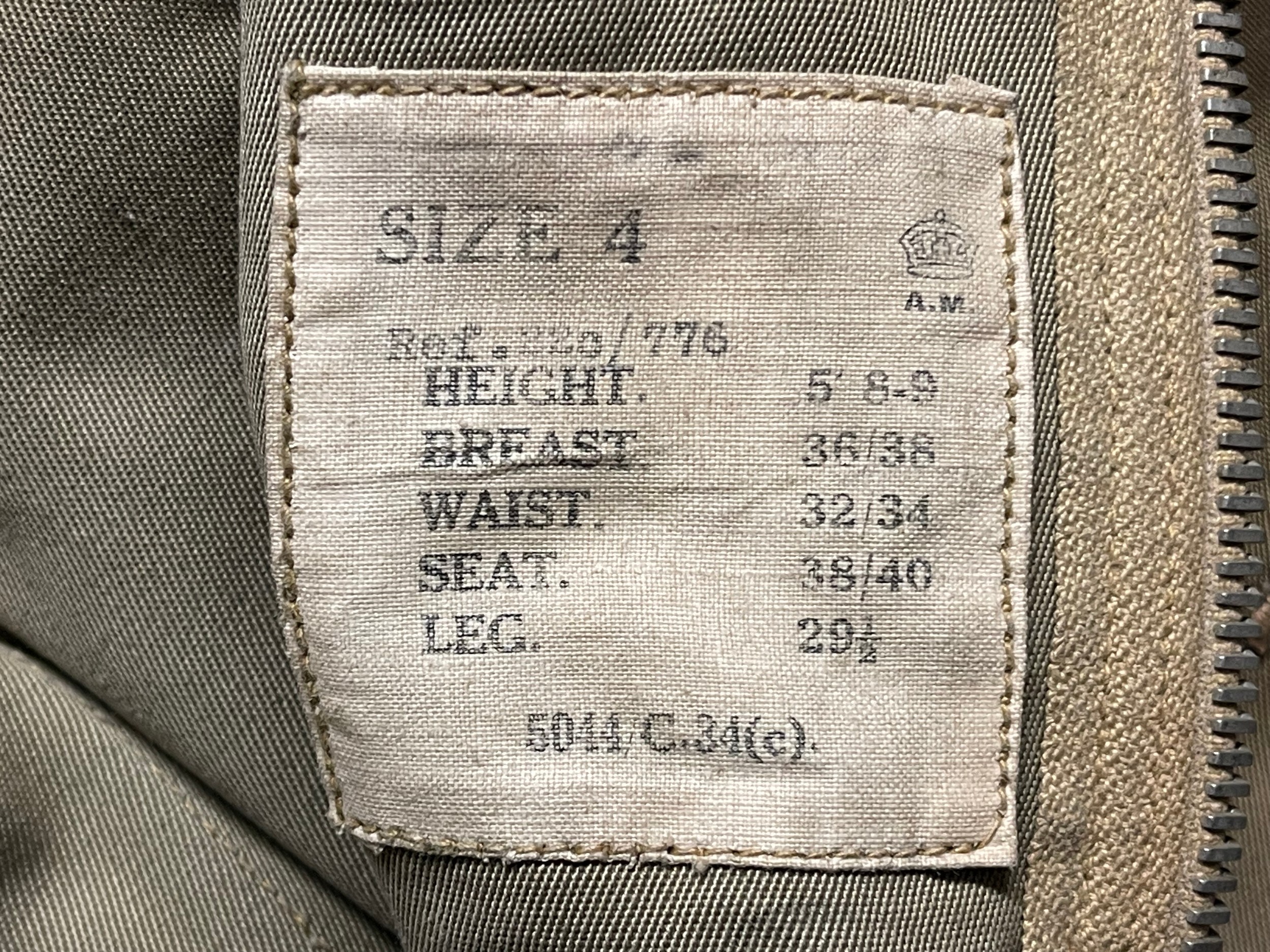 WW2 British RAF Sidcot Flying Suit. Size 4. In need of repairs to shoulders and front pockets and - Image 3 of 13