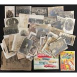 WW1 British Photographic postcards, many showing British PoW's, plus some illustrated sentimental