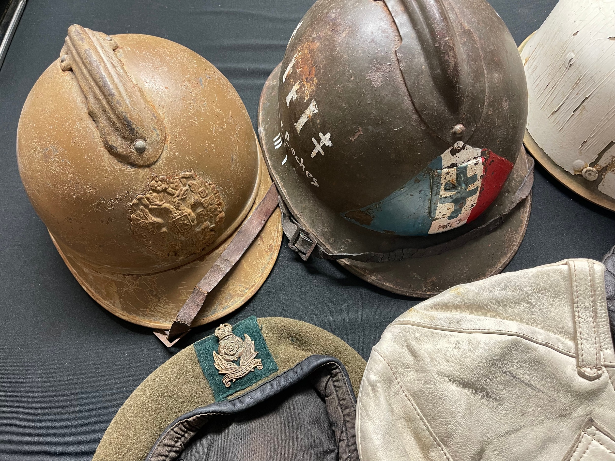 Reproduction Headgear collection to include: WW1 Russian helmet, WW2 French FFI Helmet, Danzig - Image 2 of 7