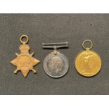 WW1 British Royal Navy medal group comprising of 1914-15 Star, War Medal and Victory Medal to K24784