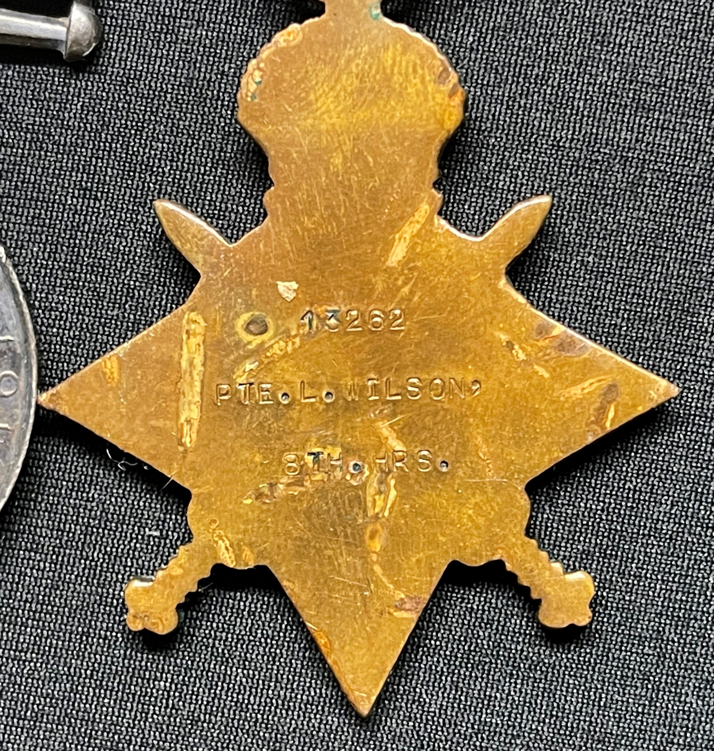 WW1 British Medal group comprising of 1914-15 Star, British War Medal and Victory Medal to 13262 Pte - Image 3 of 4