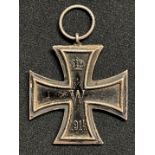 WW1 Imperial German Iron Cross 2nd class 1914. Maker marked to ring "KO". No ribbon.