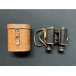 Pair of German made Binoculars issued to the Royal Navy, maker marked "CP Goerz, Berlin DRP" along