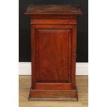 A 19th century mahogany collector's cabinet, dentil cornice above a rectangular raised and fielded