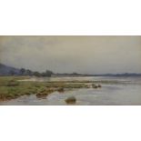 A.C. Meyer (late 19th/early 20th century) The Estuary signed, watercolour, 21cm x 38.5cm