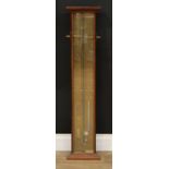 An Admiral Fitzroy barometer, thermometer and storm glass, cased as one, 101.5cm high, 23cm wide