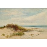 Benjamin William Leader, RA (1831 - 1923) The Dunes, a calm sea in the background signed, oil on