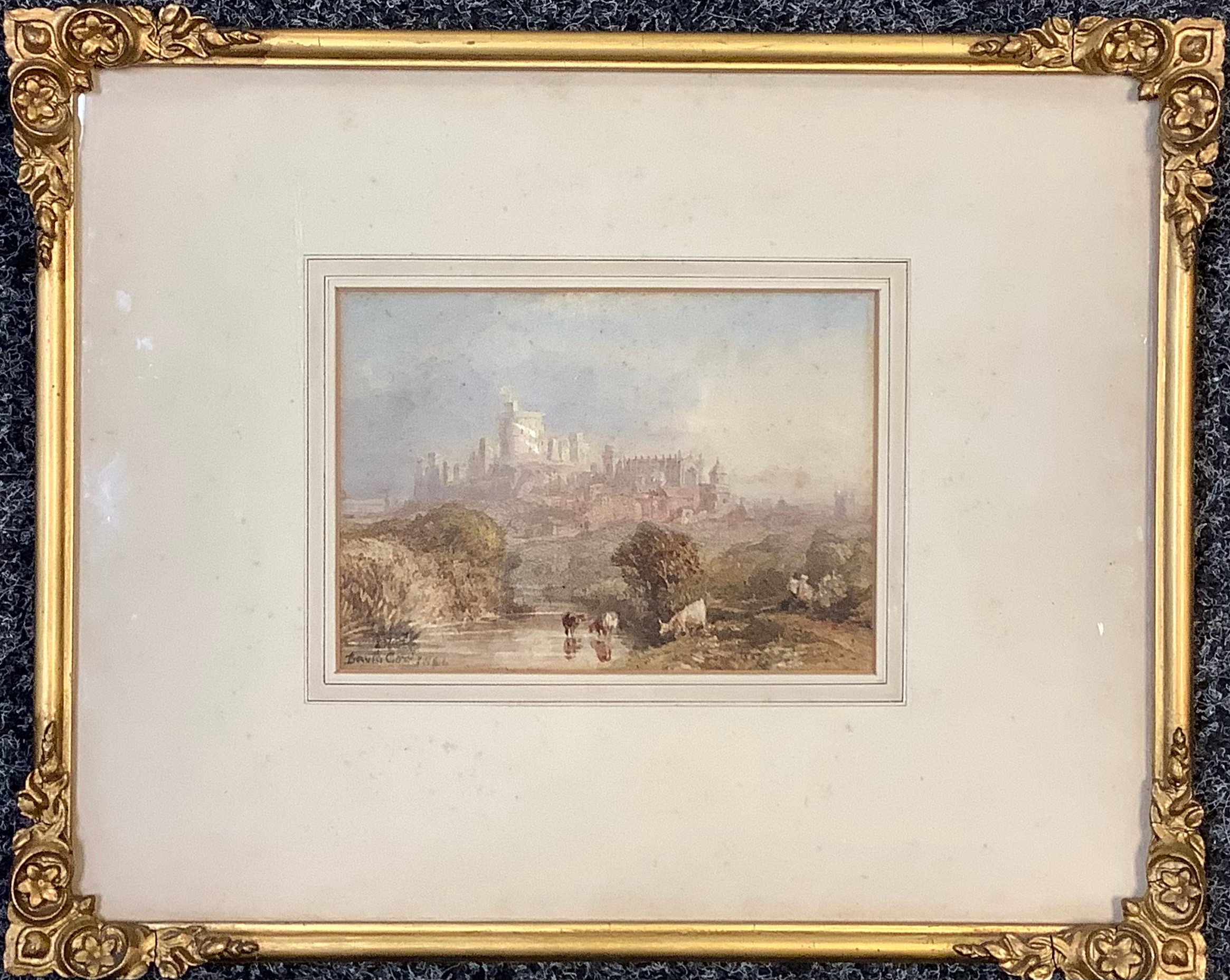 David Cox Junior (1809-1885) Windsor Castle signed, dated 1866, watercolour, 12.5cm x 17.5cm - Bild 4 aus 6