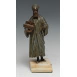 Degrange (first-half, 20th century), a cold-painted and patinated Art Deco bronze, of an Arab,