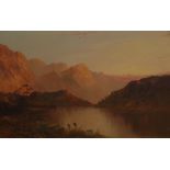 In the Manner of de Breanski A Pair, Snowdonia at Sunset oils on canvas, 51cm x 76cm
