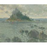 Adrian Hill (1895 - 1977) St. Michael's Mount, Cornwall signed, oil on canvas, 50cm x 60cm