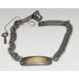 A 19th century steel dog collar, 41cm long