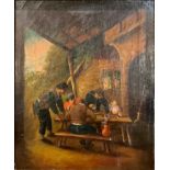 Dutch School (18th/19th century) Tavern Scene oil on canvas, 29.5cm x 24.5cm