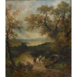 David Payne (1843 - 1894) The Tinker's Camp, Derbyshire signed, oil on canvas, 35cm x 30cm