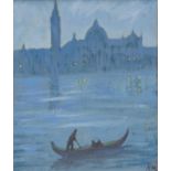 Anton Matthews, RCA (1925 - 2008) Evening, Venice monogrammed, attributed and titled label to verso,