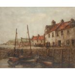 Arthur Macdonald (Scottish fl. 1895 - 1940) A Quiet Harbour signed, oil on canvas, 49cm x 49cm