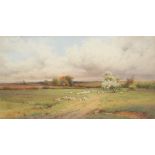 Henry John Sylvester Stannard, RBA (1870-1951) Sheep at Pasture signed, watercolour and gouache,