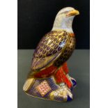 A Royal Crown Derby paperweight, Eagle, gold stopper. printed mark