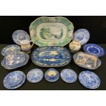 A 19th century Copeland & Garratt late Spode New Fayence meat platter, transfer printed with