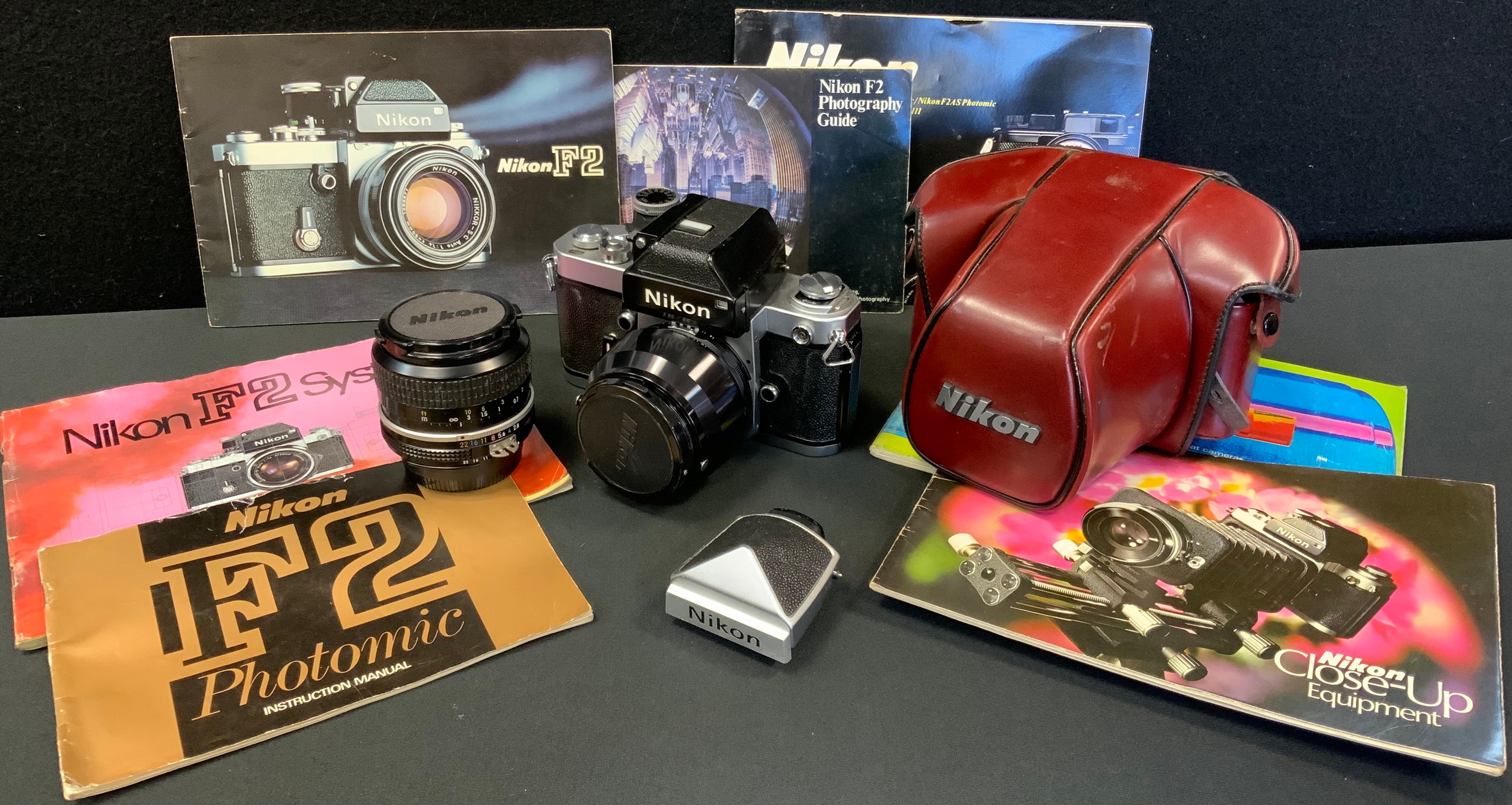 Camera equipment and accessories - 35mm photography - a Nikon F2 camera, with Nikon Nikkor H.C