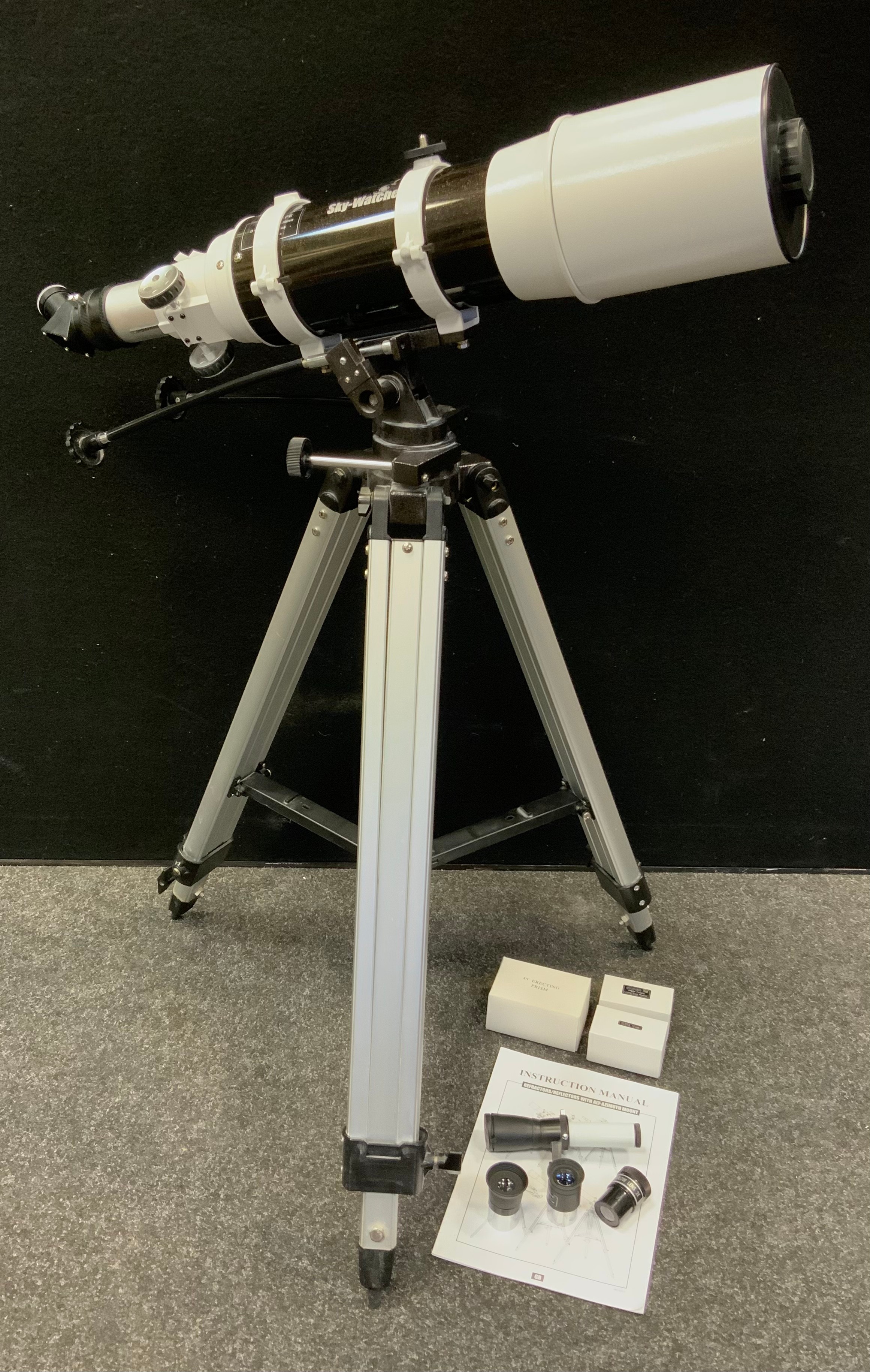 A Sky-Watcher D120mm F600mm astronomical telescope, interchangeable lenses, tripod etc