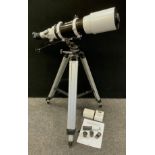 A Sky-Watcher D120mm F600mm astronomical telescope, interchangeable lenses, tripod etc