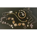 Jewellery - a Gems Tv sterling silver freshwater cultured pearl necklace; others amethyst and