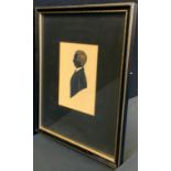 An early Victorian silhouette portrait miniature, John Wilkinson, died 21st June 1846 aged 16 years,