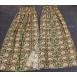 A large pair of Liberty curtains, William Morris 'Marigold' design, un-lined, pinch-pleat, each