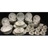 Dinner Ware - Limoge comprising serving dishes, cake stand, serving dishes, soup tureen and cover,