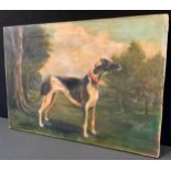 Journey Man (19th century) Greyhound oil on canvas, 35cm x 51cm, unframed