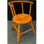 A Child's beech stick back side chair, early 20th century