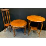 An early 20th century mahogany circular occasional table, leaf carved border cabriole legs, ball and