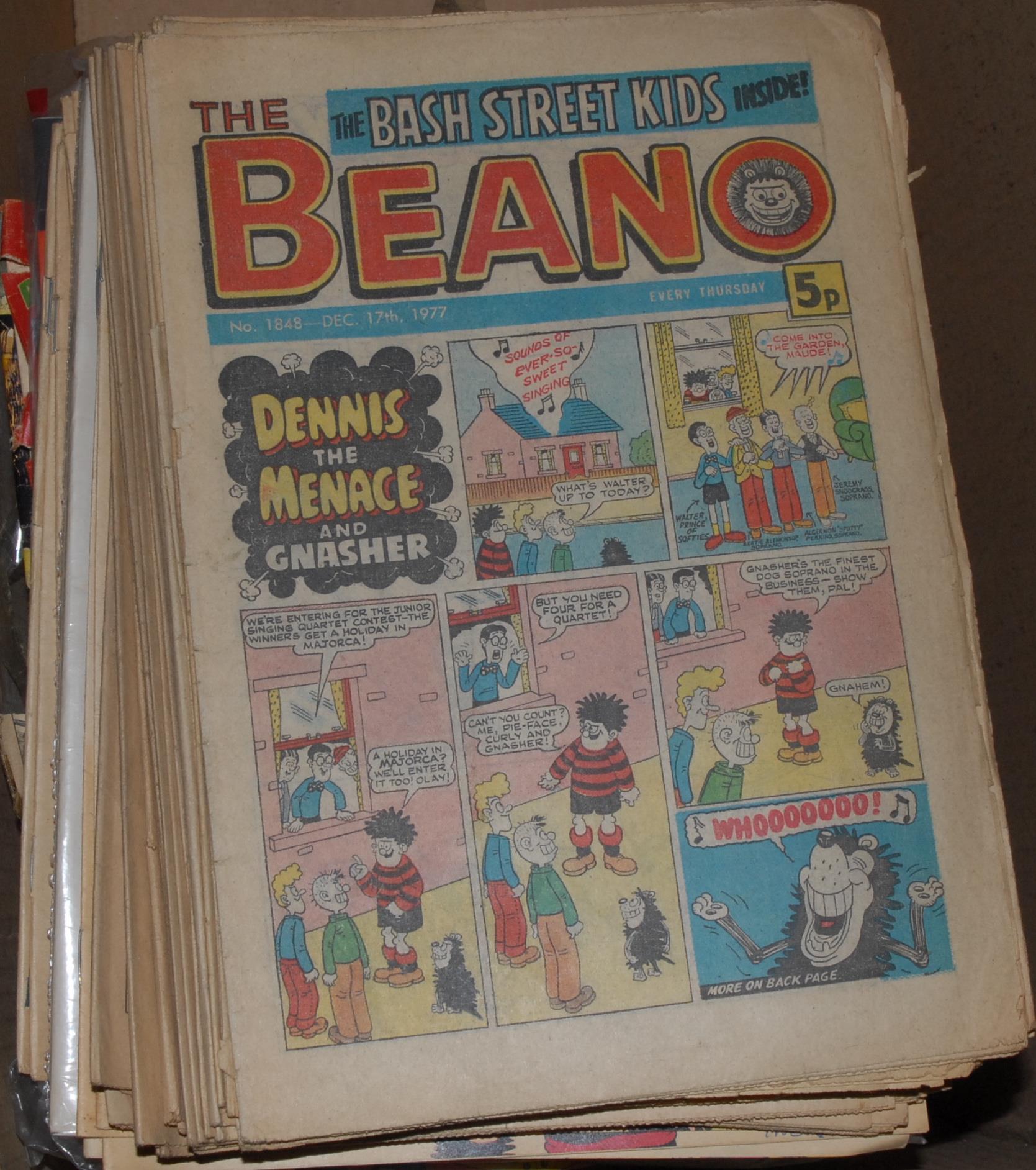 Comic Books - quantities of The Dandy of The Beano; some issues of Plug, Nutty, The Topper,