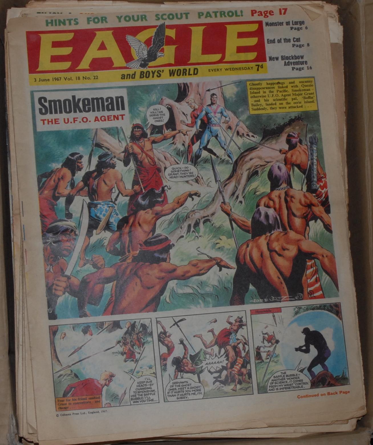 Comic Books - The Eagle, 1960s-1990s, original wrappers, qty, [1 box]
