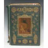 A 19th century scrap album, compiled by Maud H ** c.1887 and passed on to Jack Allsopp c.1901,