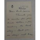 Royalty - Edward VIII, Duke of Windsor (1894-1972), signed David while Prince of Wales, a 2pp ALS to