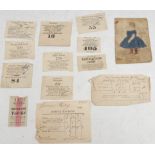 Ephemera - Transport, Roads and Tickets, a collection of early 19th century and later toll bar