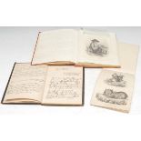 An early 19th century lady's illustrated commonplace book, half-filled by Matilda Pain, and